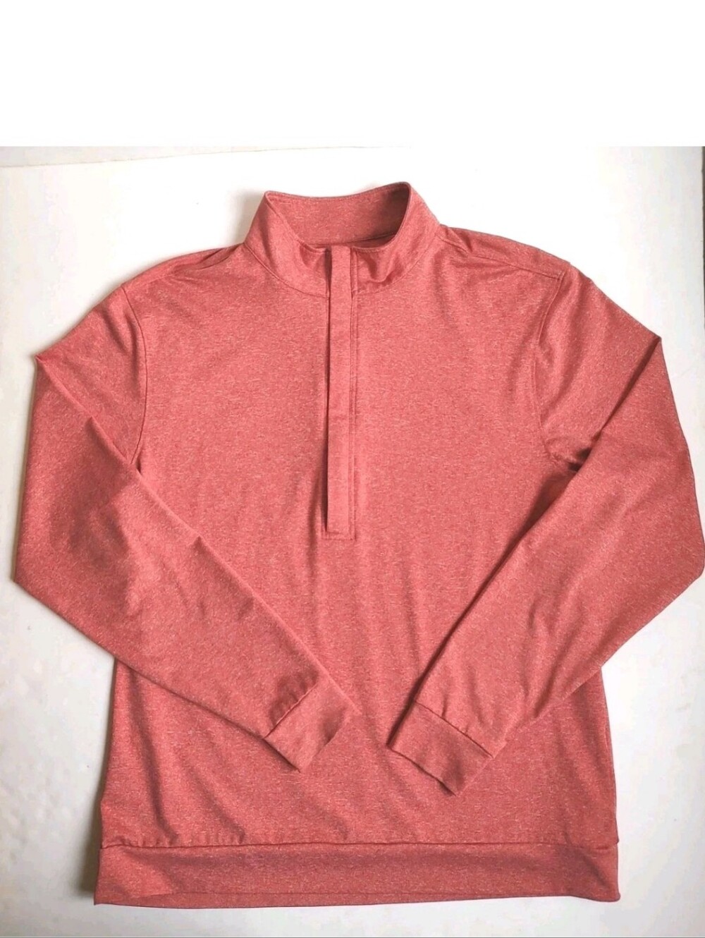 Matte Grey Hightower Half Zip Coral Salmon Pullover Mock Neck Golf Outdoor M